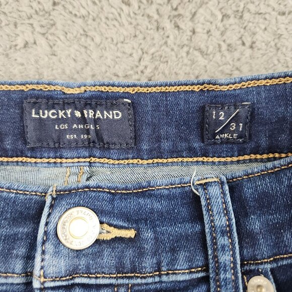 Lucky Brand Jeans Womens Size 12/31 Blue Mid Rise Skinny Ava Ankle Stretch Denim - Picture 3 of 14
